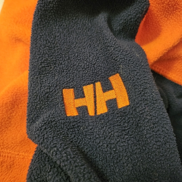 Helly Hansen Polartec Blue & Orange Half Zip Fleece Sweater | Size Large - Picture 6 of 8